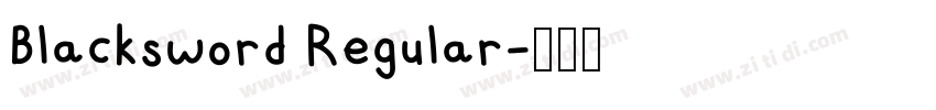 Blacksword Regular字体转换